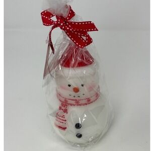 Peppermint Place Snowman Candle 6 Inch Christmas Holiday‎ Decor New with Tag